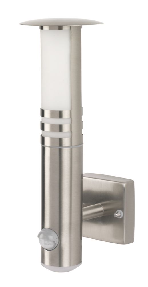Smartwares RVS70LED Outdoor LED Wall Light & PIR Stainless Steel 205lm 20W Outdoor Wall Lights ...